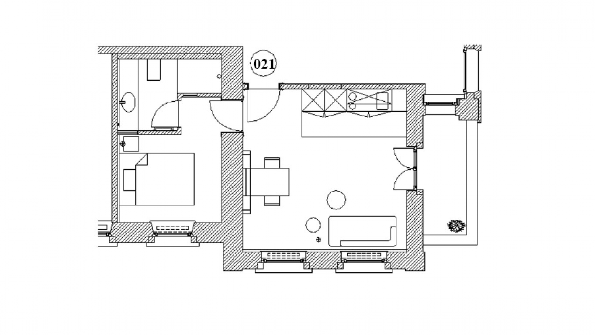 Grundriss Appartment 21