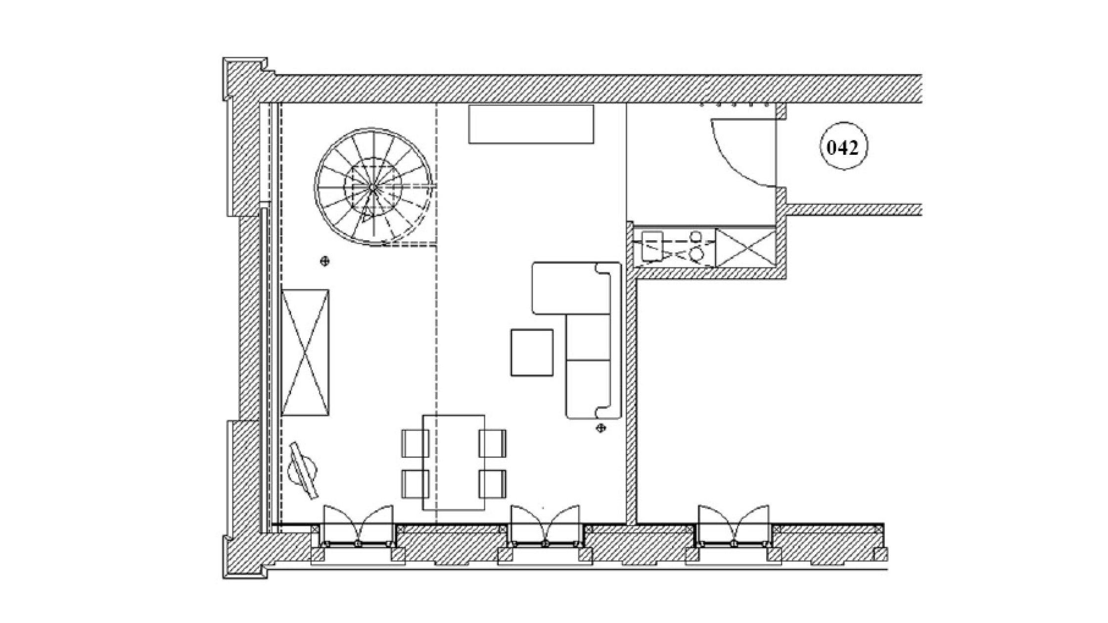 Grundriss Appartment 42 Obergeschoss
