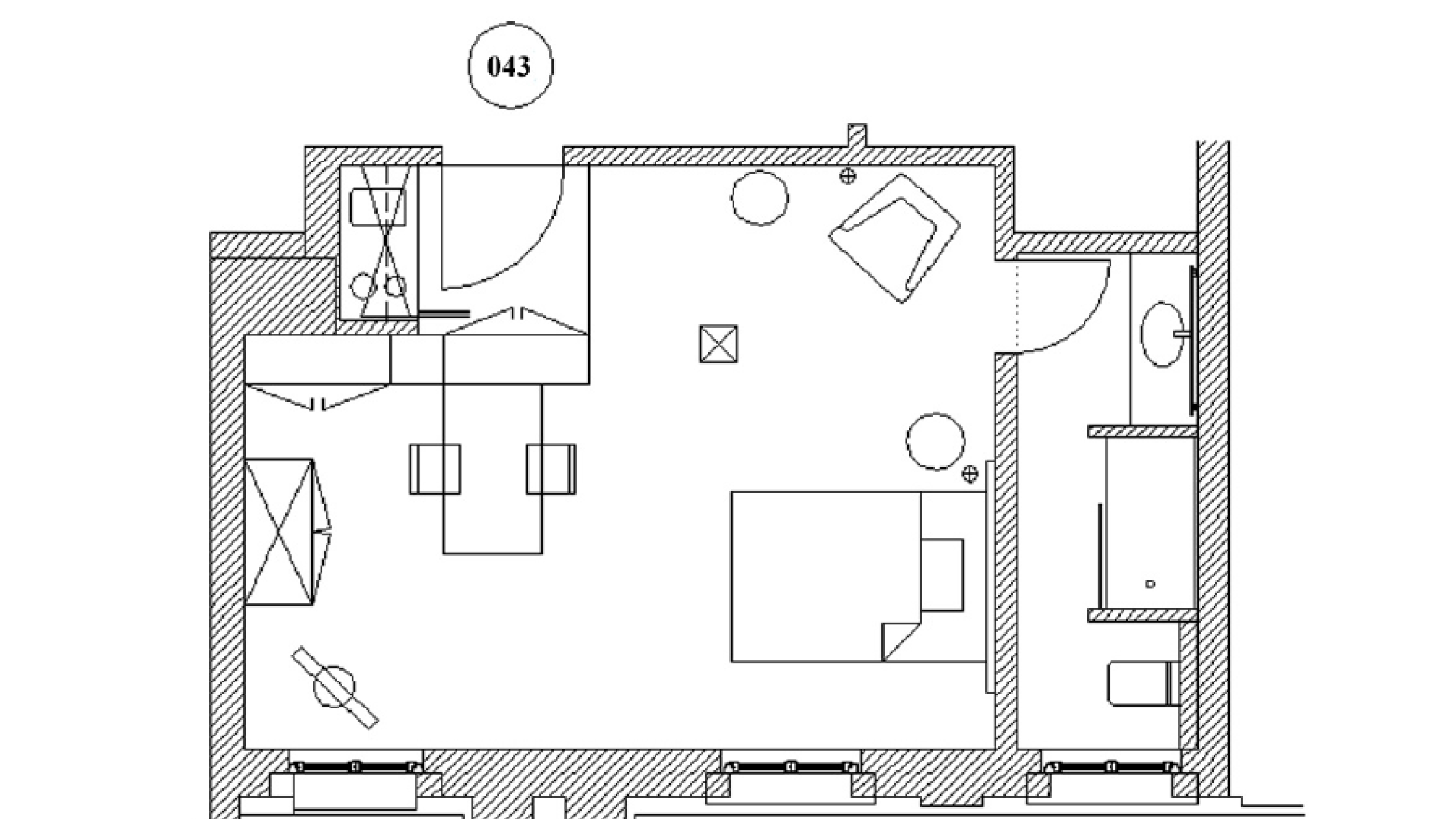 Grundriss Appartment 43