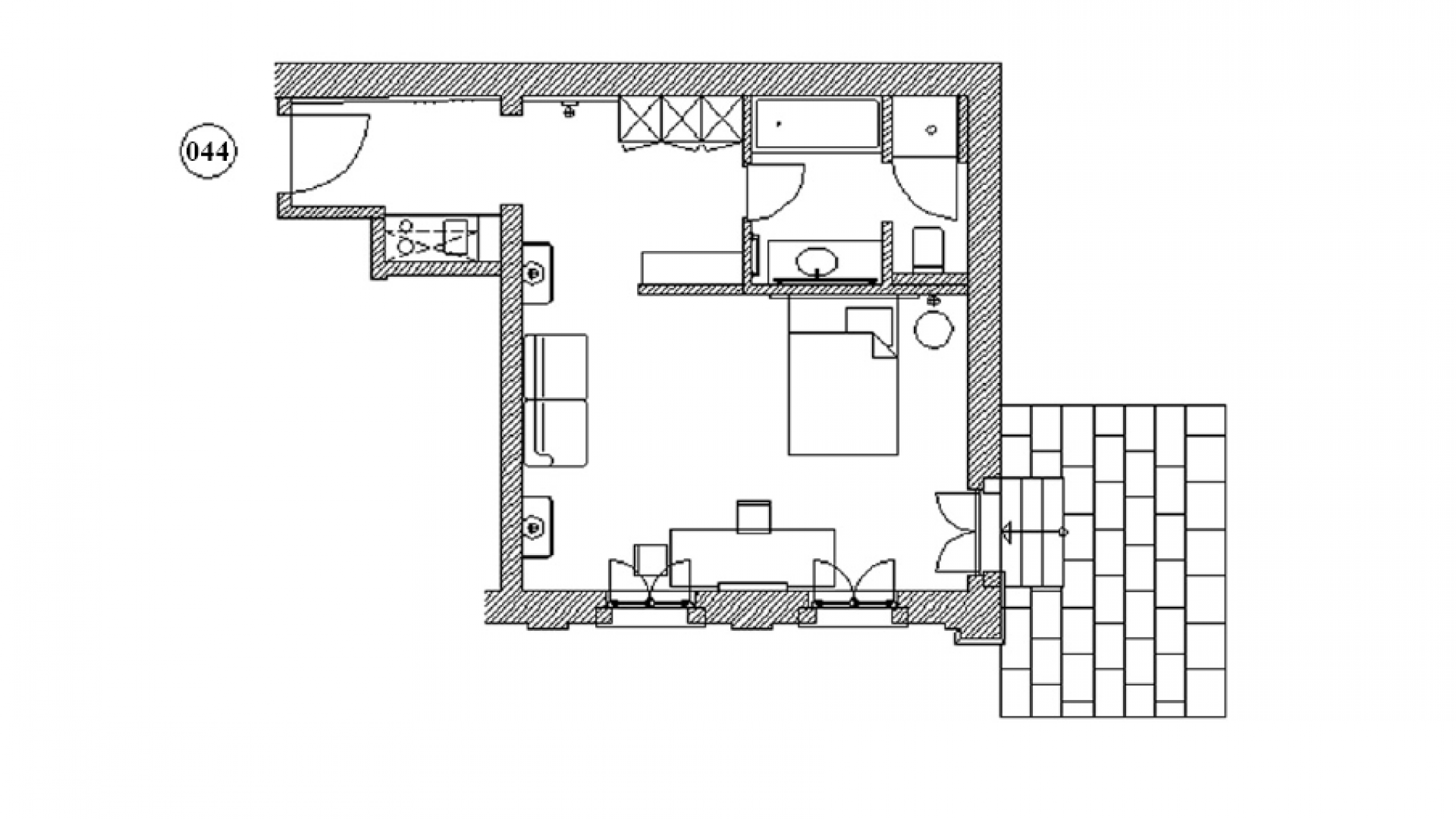 Grundriss Appartment 44